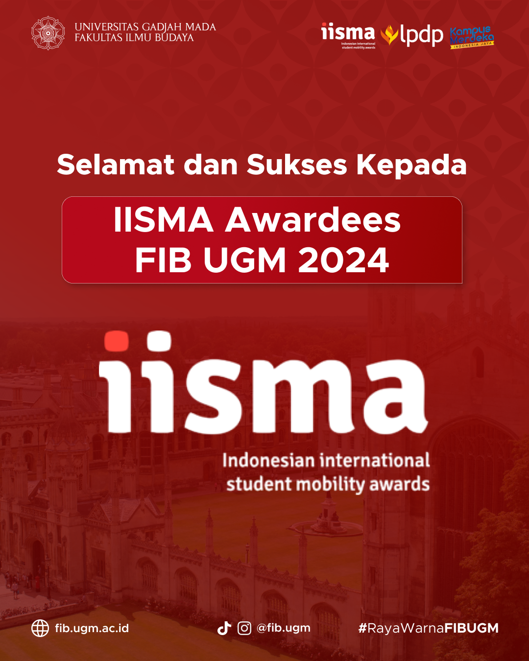 15 Mahasiswa Fib Ugm Berhasil Lolos Program Iisma 2024 Fib Ugm